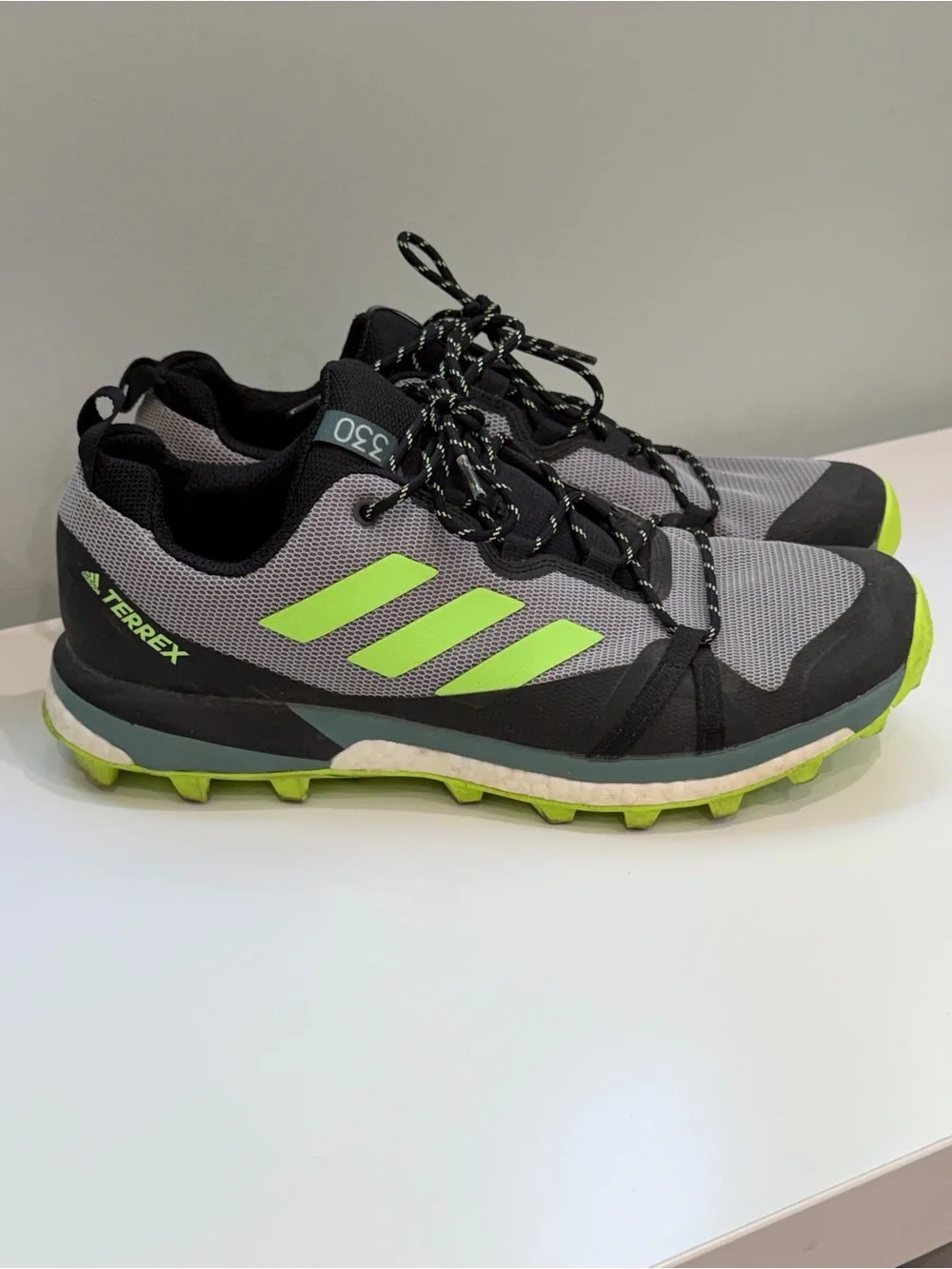 Adidas Terrex Two Ultra Boost Gray Mens 10 Trail Running Shoes Hiking Outdoor